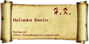 Haluska Kevin névjegykártya